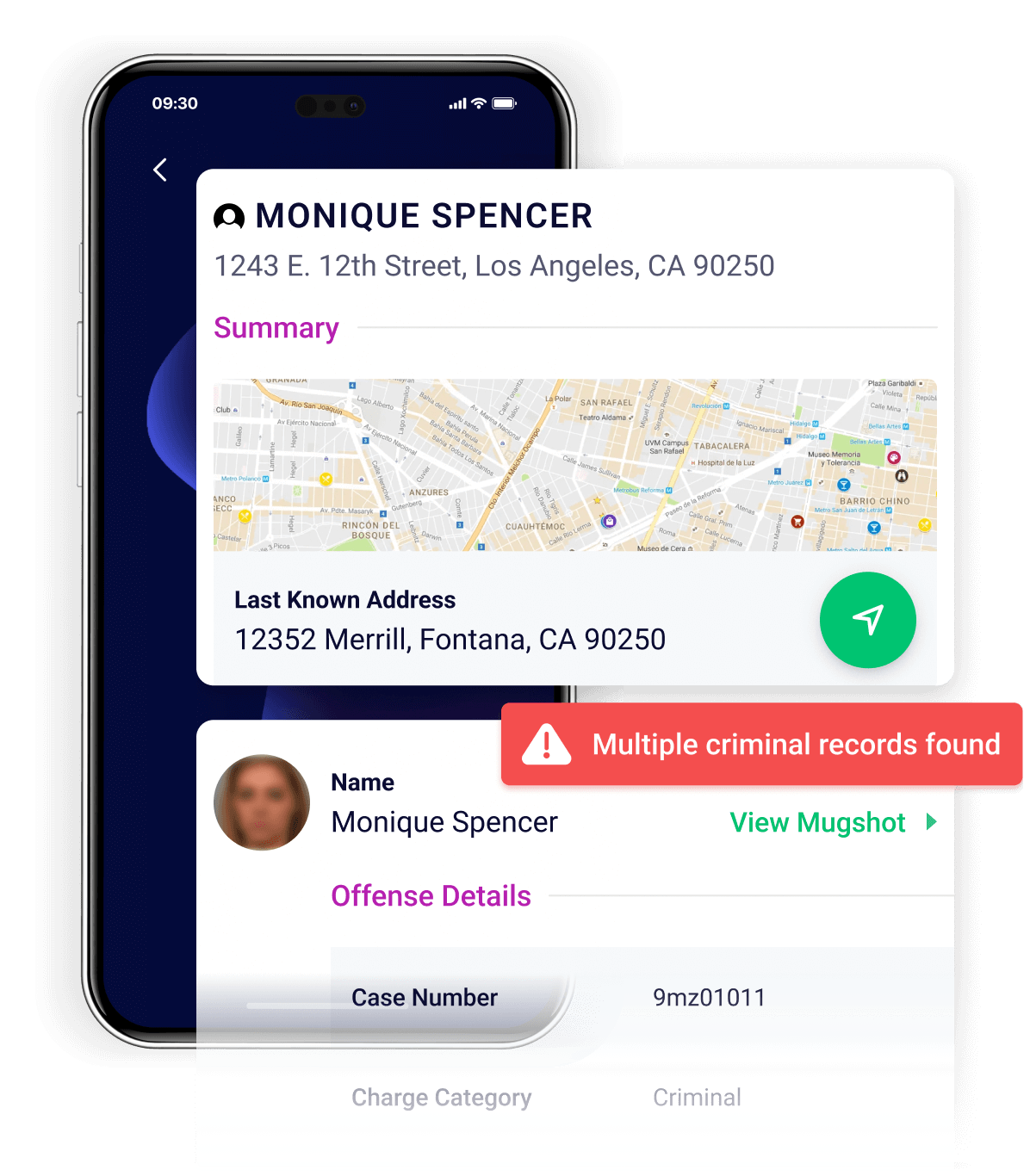 Sex offender registry and criminal alert