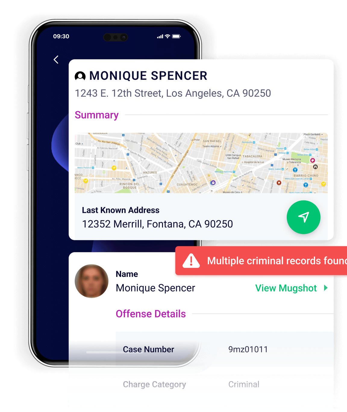 Sex offender registry and criminal alert