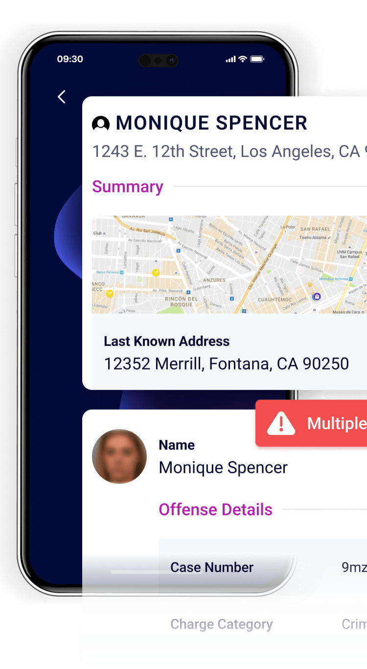 Sex offender registry and criminal alert